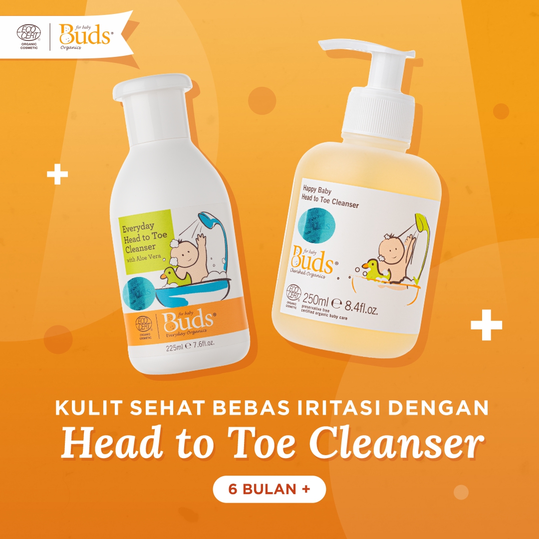 Buds Organics Everyday Head to Toe Cleanser dan Happy Baby Head to Toe Cleanser