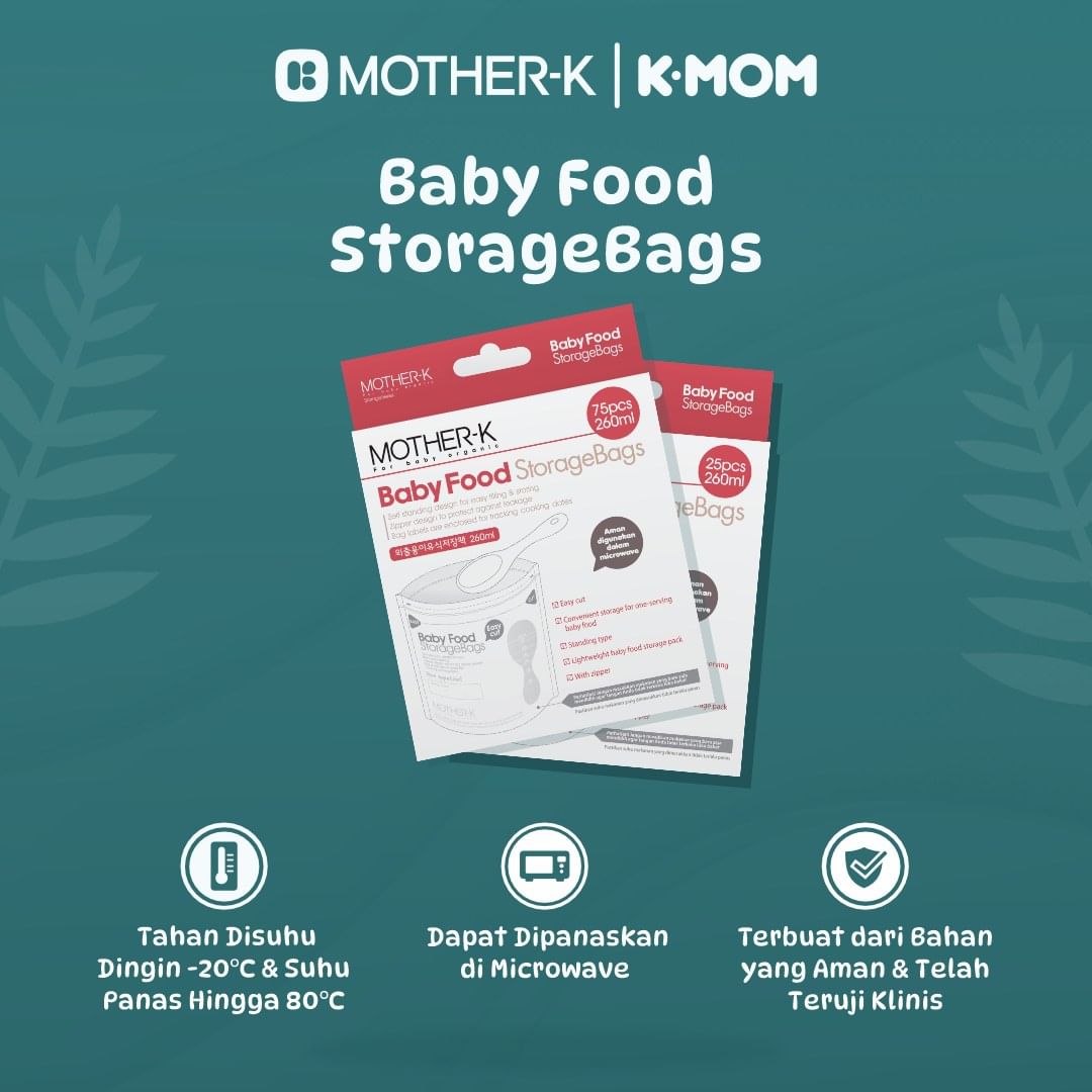 Mother-K & K-Mom Baby Food Storage Bags untuk menyimpan makanan atau MPASI bayi
